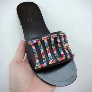 💯Auth DIOR Crystal DIOREVOLUTION Leather Sandals